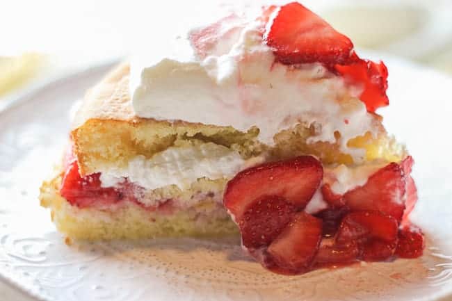 The Best Strawberries and Cream Cake Ever