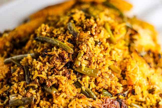 Beef and Green Bean Rice (Loobia Polo)