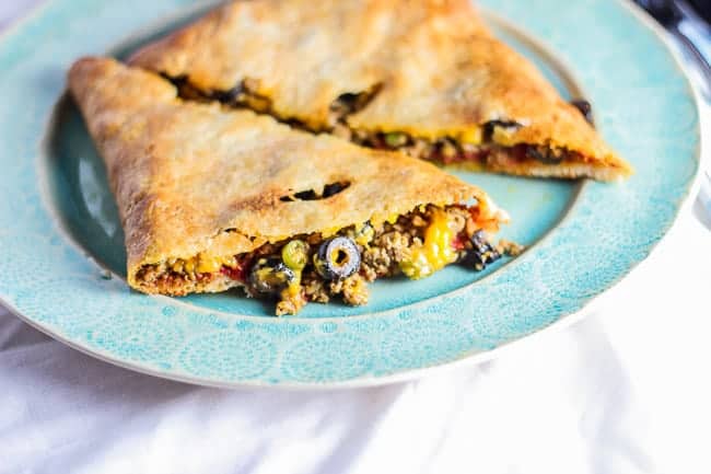 Ground Beef and Cheddar Calzones
