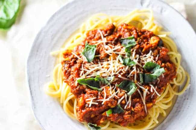 Spaghetti with Beef and Marinara