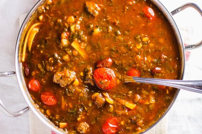 Hearty Persian Beef, Beans, and Herb Soup (Aash Reshteh Azeri)