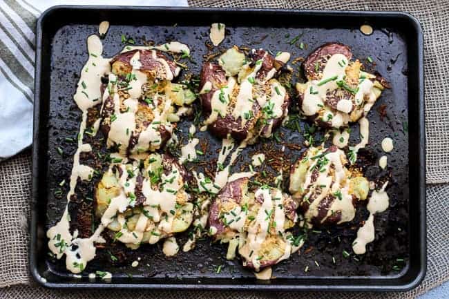 Pork and Mindys Roasted Potatoes with Mustard Cream